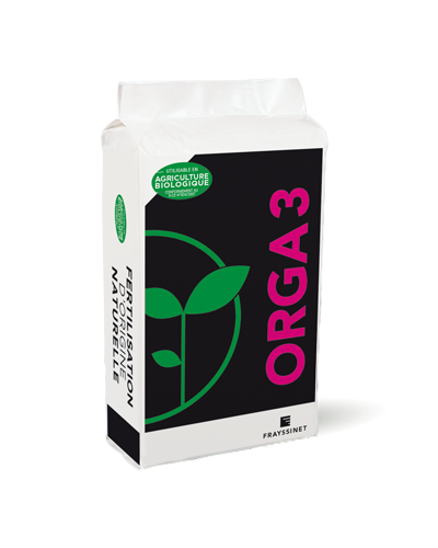 Engrais organique 3-2-3+3MgO Sac 25kg Orga 3 Frayssinet UAB