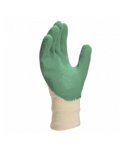 Gants en latex crêpés sur support coton interlock LA500 Taille 9 Delta plus