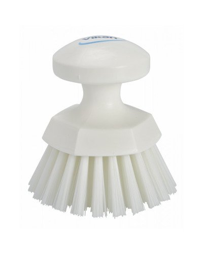 Brosse ronde soleil VIKAN Ø110mm dur blanc