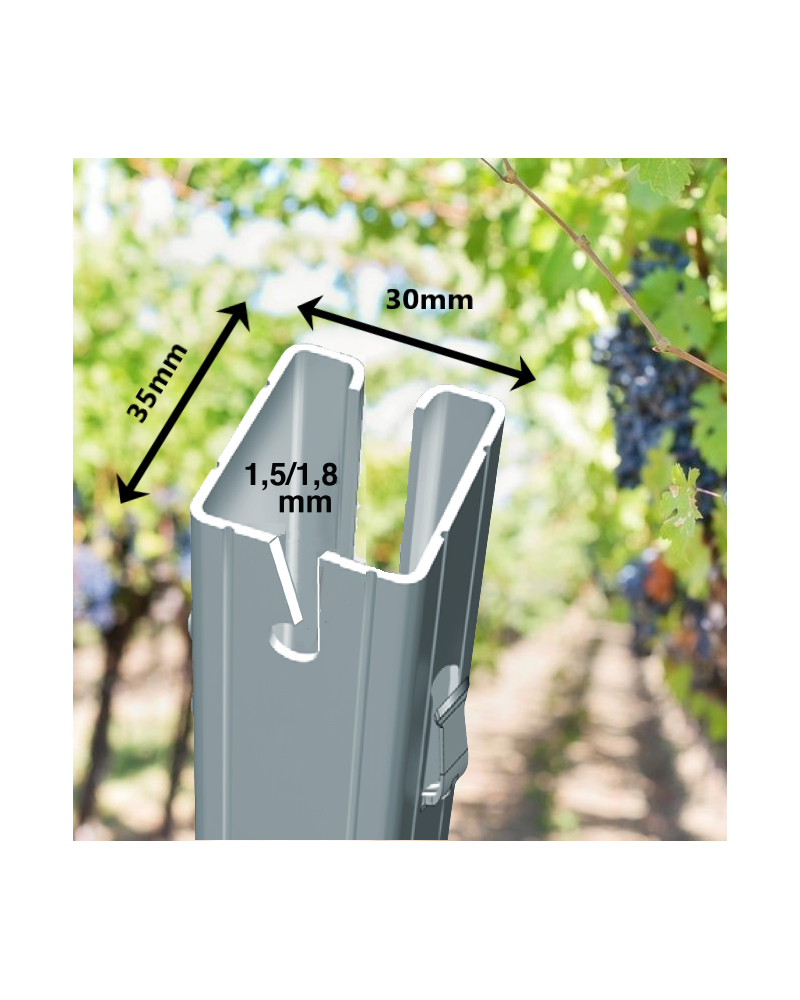 Piquet spécial TRP TRM en acier ZN275 35x00x1,5mm 1m20 Multipic L30 Julien