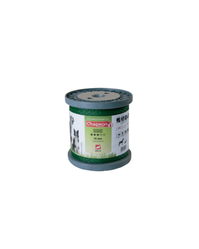 Ruban de clôture électrique vert 10 mm x 100 m