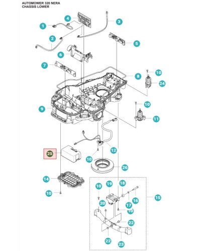 Batterie Automower 320 Nera, 430X Nera, 405XE, 410XE Nera Husqvarna 536898201
