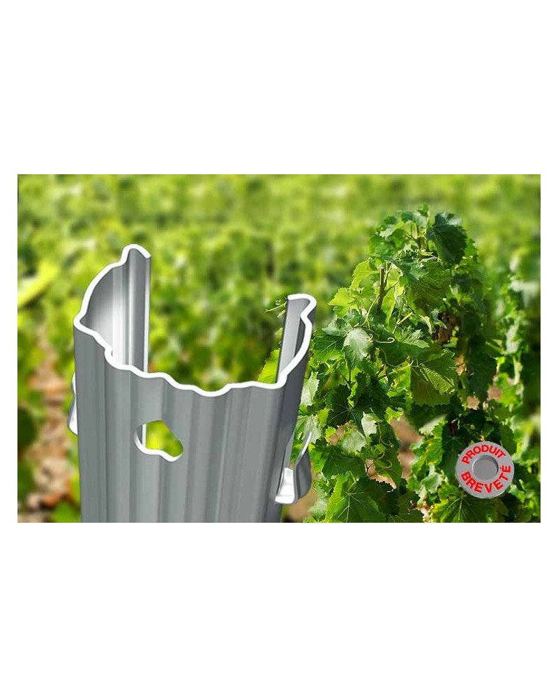 Piquet profilé à linguets en acier ZAM300 40x50x1,5mm 1m80 Multipic LF50 Julien