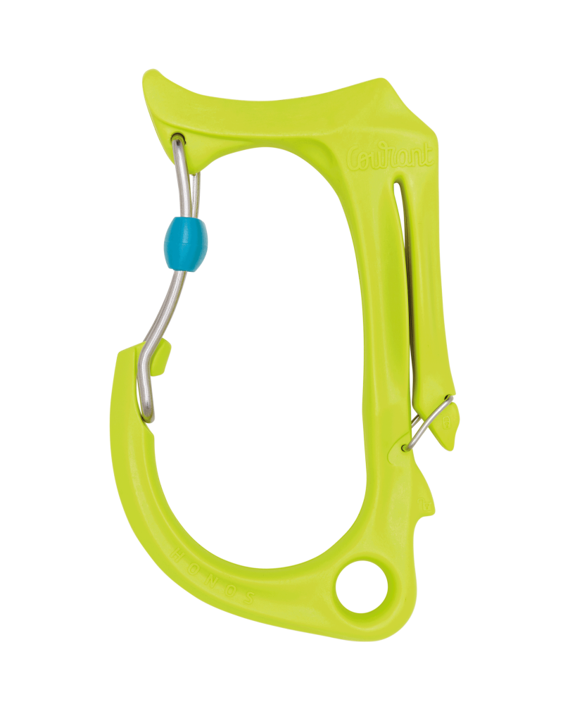 Mousqueton porte tronçonneuse jaune taille L Honos