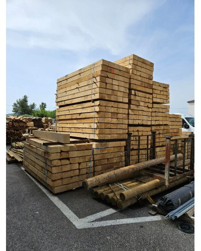 Traverse en chêne qualité non traité 12cm x 20cm x 3ml