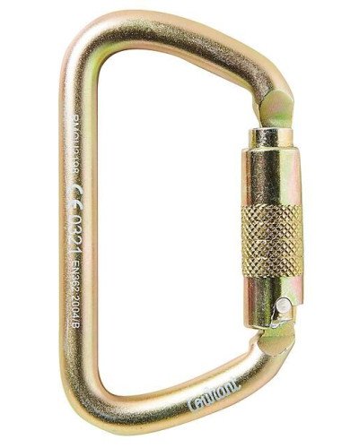 Mousqueton acier à ouverture désaxée triple lock CORE