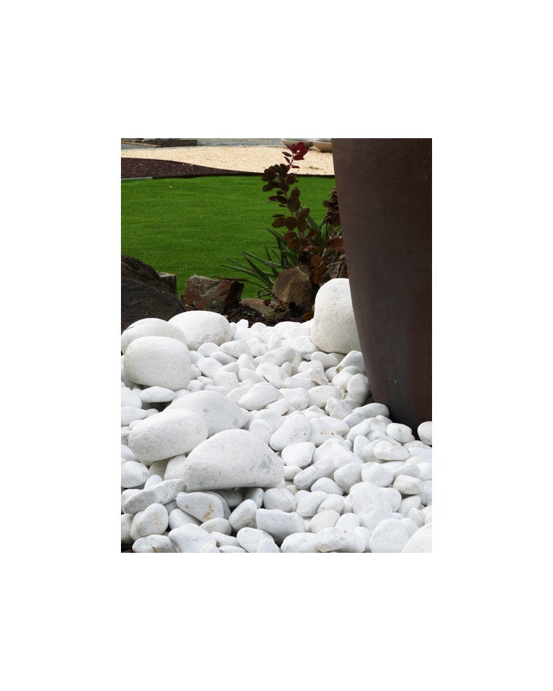 Galet marbre blanc pur 20/40 Sac 20kg