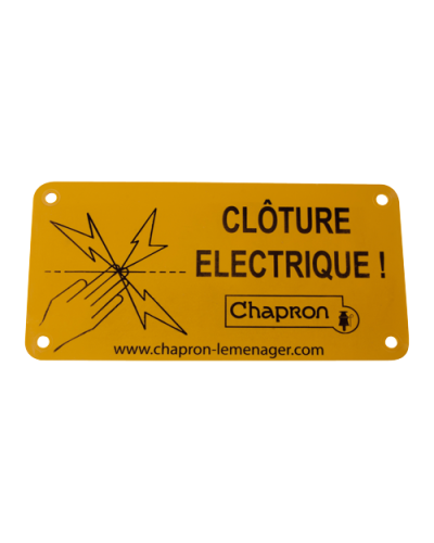 Plaque indicatrice clôture électrique