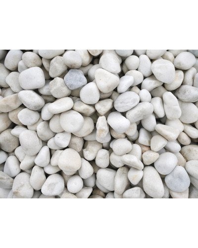 Galet marbre blanc pur 60/110 Sac 20kg