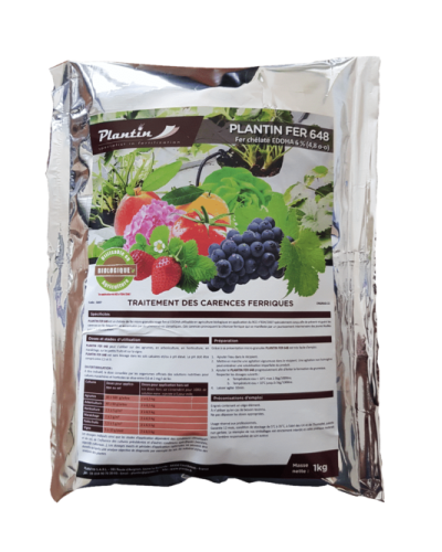 Plantin Fer 1kg Chélate de Fer EDDHA Utilisable en Agriculture biologique