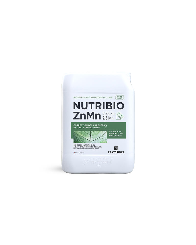 Biostimulant nutritionnel Zinc et Manganèse BIO bidon 10L NUTRIBIO ZNMN