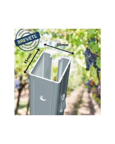 Piquet profilé à linguets en acier 35x30xmm 2m Multipic L30 Julien
