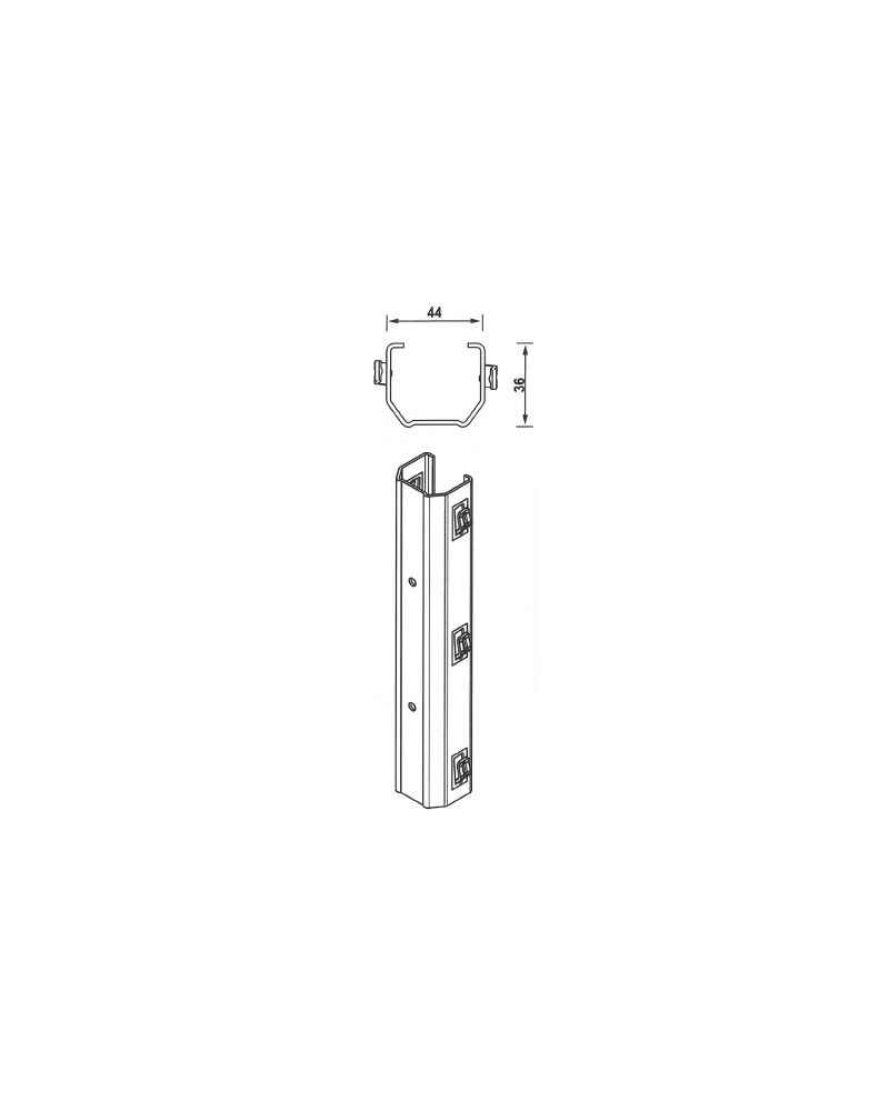 Piquet intermédiaire profilé à linguet acier galvanisé 1,8m C11L